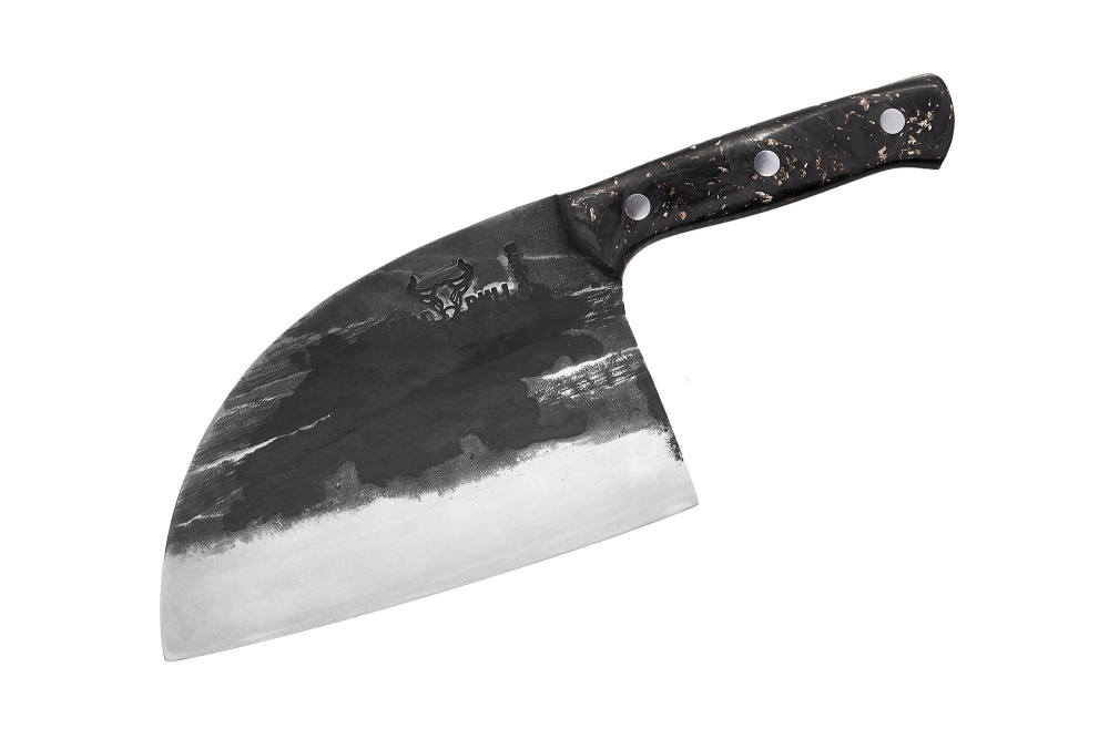 Топорик кухонный "Samura MAD BULL" 180 мм, мраморный карбон, SMB-0040MC